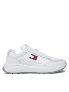 Tommy Jeans Sneakersy Tjm Runner Full Leather Ess EM0EM01445 Biały