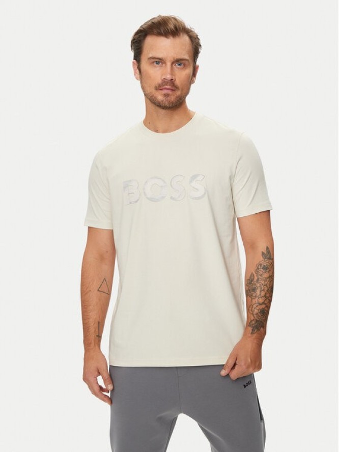 Boss T-Shirt Jagged 1 50519365 Écru Relaxed Fit