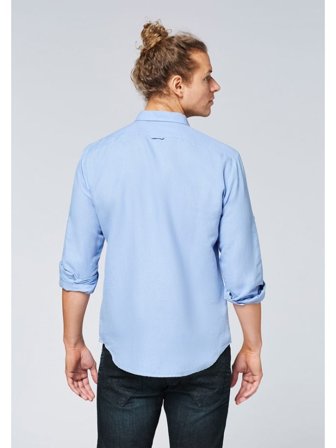 Chiemsee Lniana koszula "Mallet" - Regular fit - w kolorze błękitnym rozmiar: M
