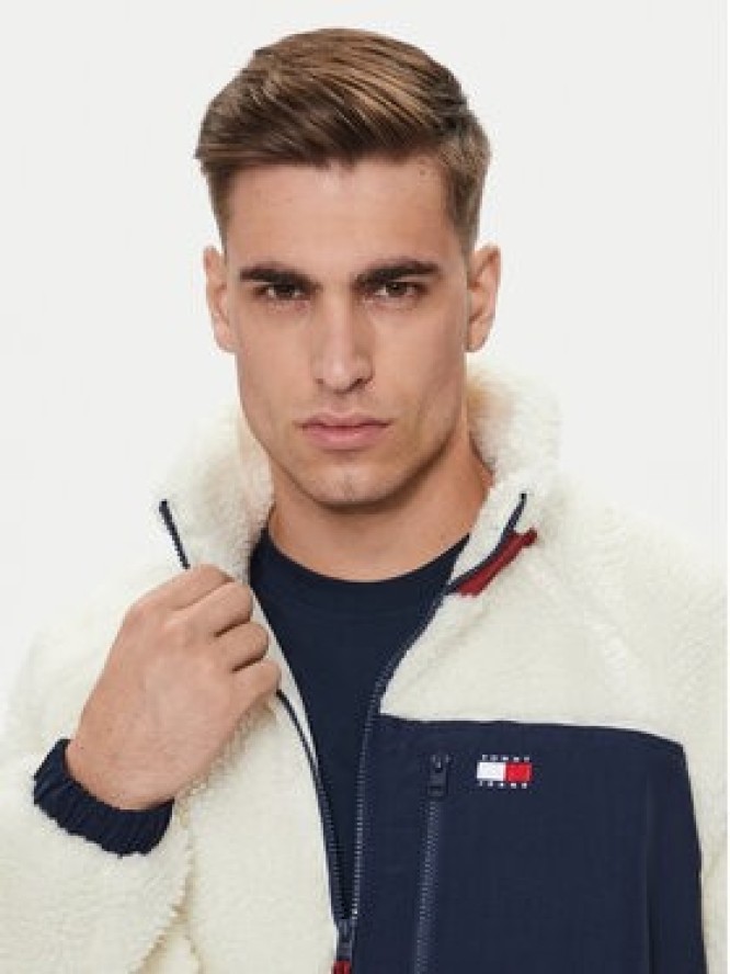 Tommy Jeans Kurtka przejściowa Teddy DM0DM18906 Écru Relaxed Fit