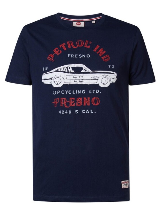 Petrol Industries T-Shirt M-1030-TSR604 Granatowy Regular Fit