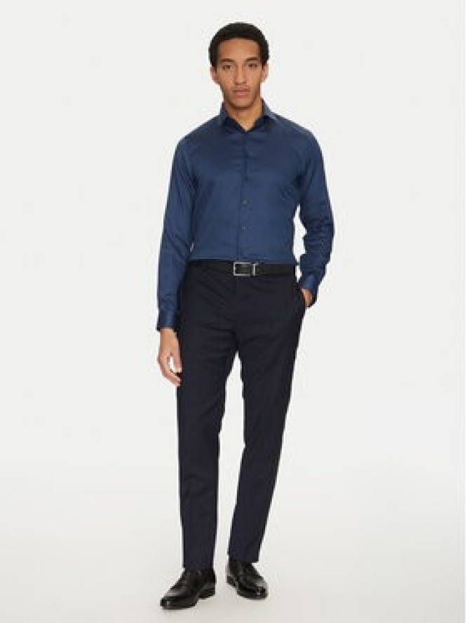 Calvin Klein Koszula K10K114316 Granatowy Slim Fit