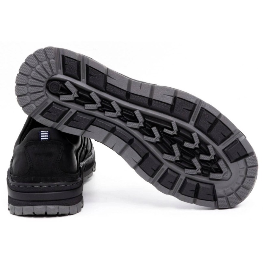 Olivier Męskie buty trekkingowe skórzane 292GT czarne
