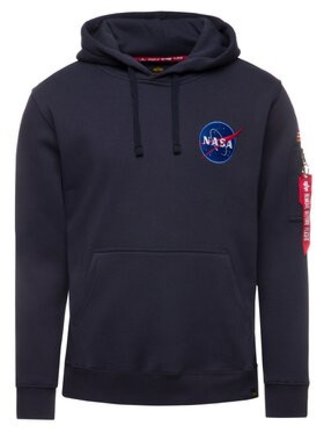 Alpha Industries Bluza Nasa 178317 Granatowy Regular Fit