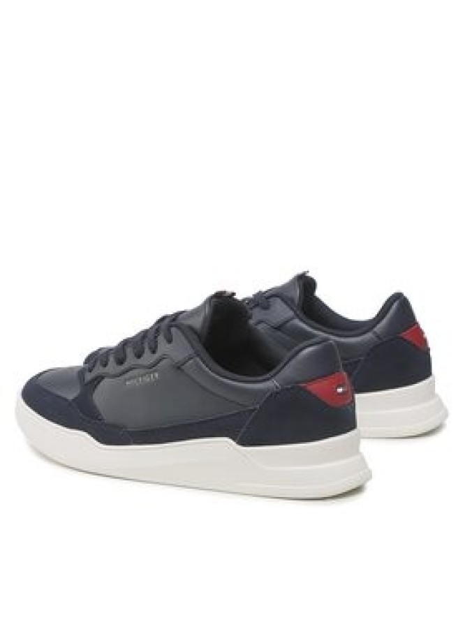 Tommy Hilfiger Sneakersy Elevated Cupsole Leather Mix FM0FM04358 Granatowy