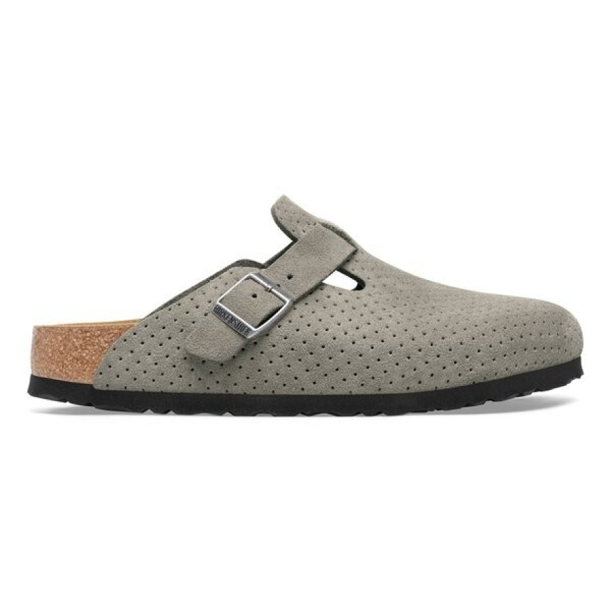 Klapki męskie BIRKENSTOCK Boston BS Suede Embossed