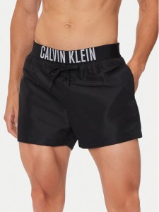 Calvin Klein Swimwear Szorty kąpielowe KM0KM01045 Czarny Regular Fit