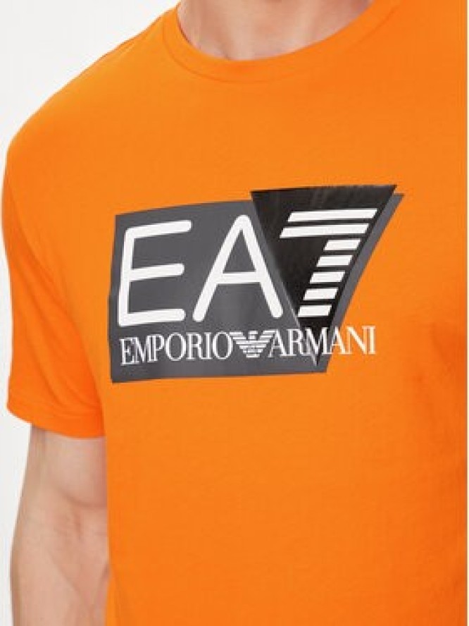 EA7 Emporio Armani T-Shirt 3DPT81 PJM9Z 1666 Pomarańczowy Regular Fit