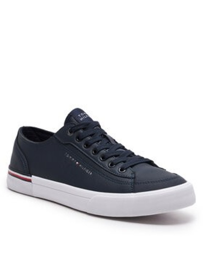 Tommy Hilfiger Tenisówki Corporate Vulc Leather FM0FM04953 Granatowy