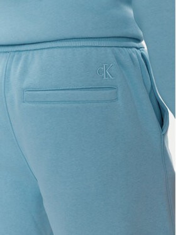 Calvin Klein Jeans Szorty sportowe Monologo J30J325131 Niebieski Regular Fit