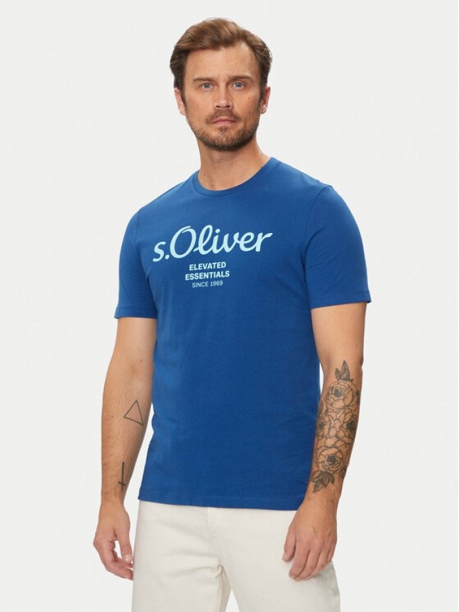 s.Oliver T-Shirt 2139909 Niebieski Regular Fit