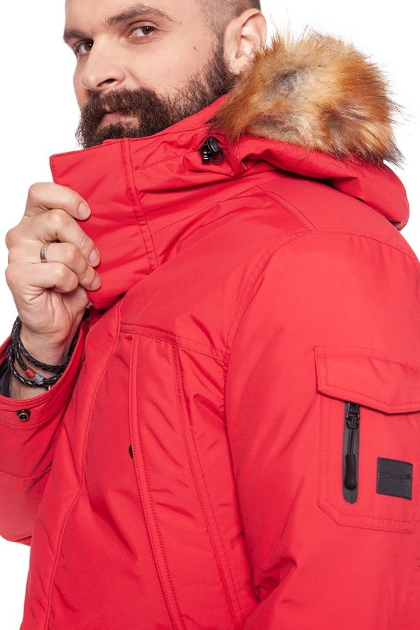 KURTKA ZIMOWA WRANGLER THE PARKA H. R. RED W4630YK1P