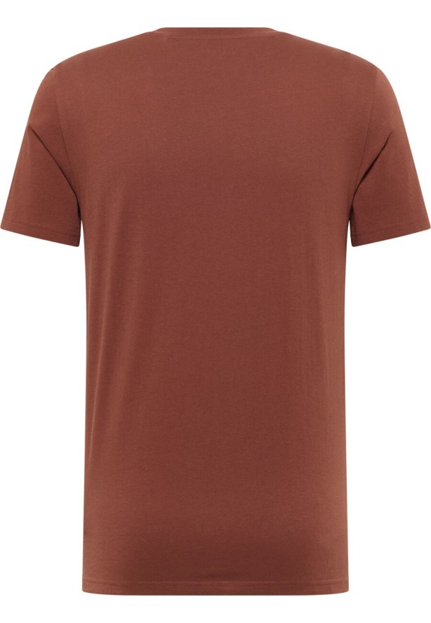 Męski T-shirt KOSZULKA NADRUK LOGO MUSTANG Austin Cinnamon 1015829 3238