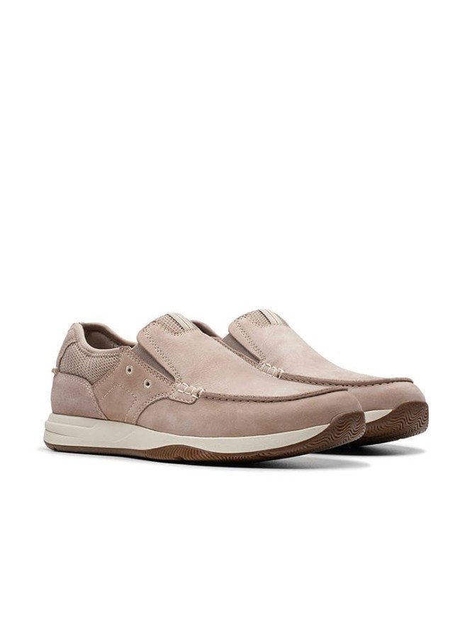 Clarks Skórzane slippersy "Sailview Step" w kolorze beżowym rozmiar: 40