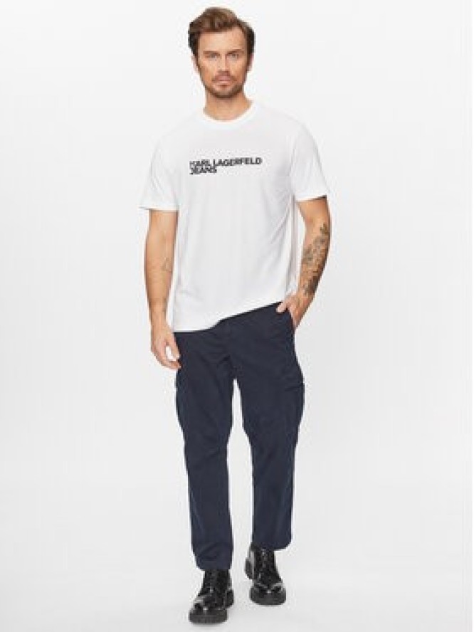 Karl Lagerfeld Jeans T-Shirt 235D1707 Biały Regular Fit