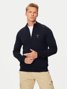 Aeronautica Militare Sweter 242MA1390L415 Niebieski Regular Fit