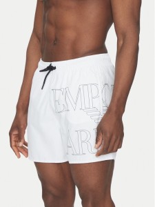 Emporio Armani Underwear Szorty kąpielowe EM000583 AF12326 U0002 Biały Regular Fit