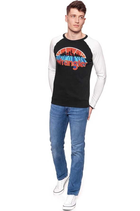 LONGSLEEVE WRANGLER RAGLAN GRAPHIC TEE JET SET W7B80FKOJ