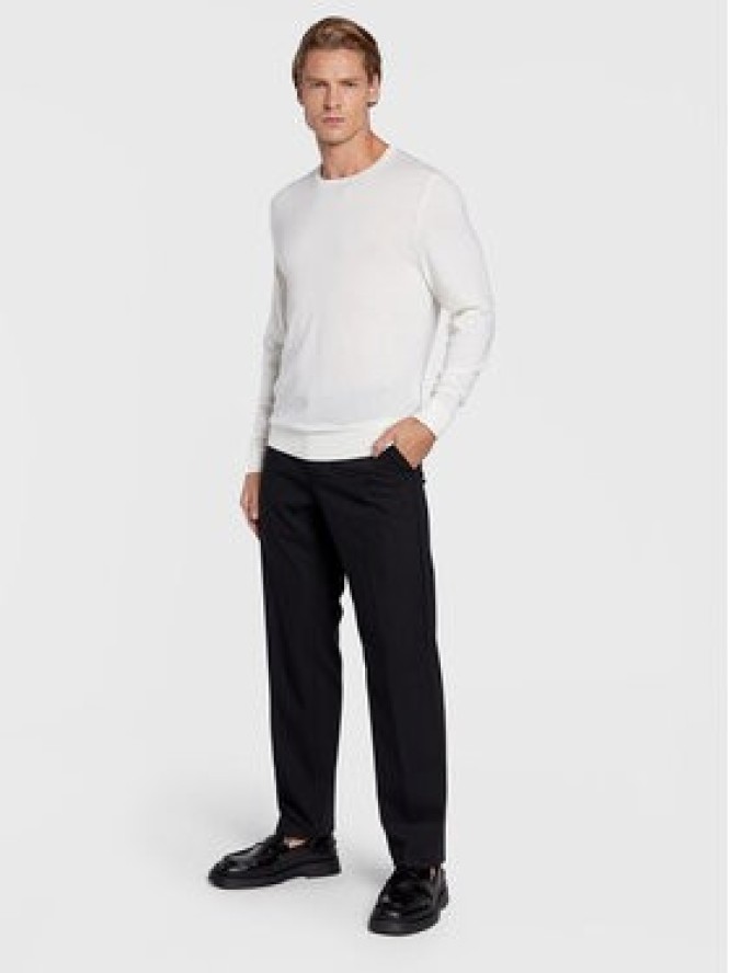 Calvin Klein Sweter Superior K10K109474 Biały Regular Fit