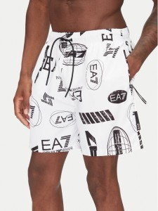EA7 Emporio Armani Szorty kąpielowe 7M000520 AF13069 F0043 Biały Regular Fit