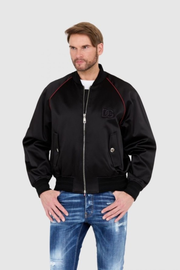 DOLCE & GABBANA Czarna kurtka bomber outwear jacket