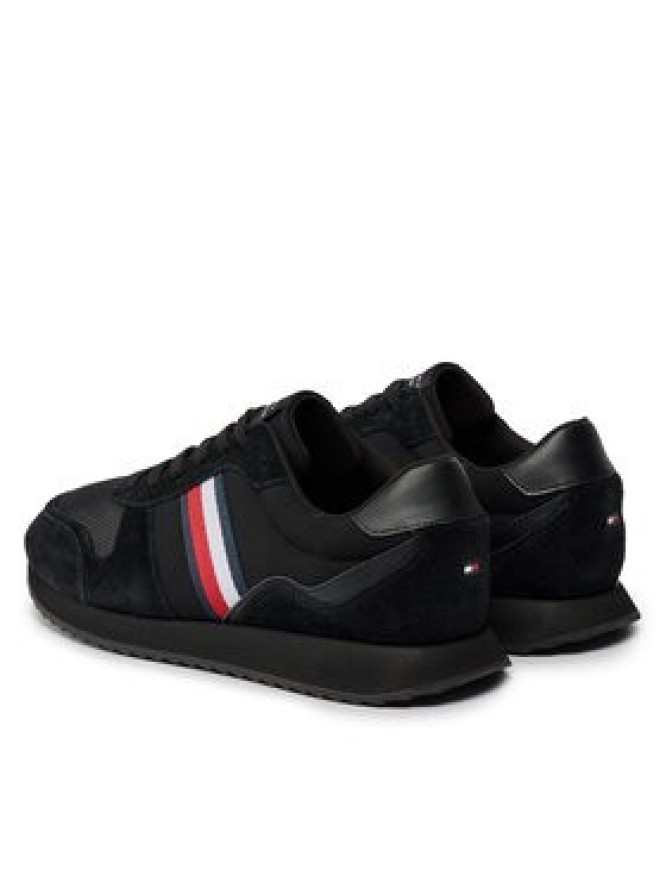 Tommy Hilfiger Sneakersy Runner Evo Mix Ess FM0FM04886 Czarny