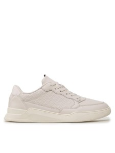 Tommy Hilfiger Sneakersy Elevated Cupsole Mono Detail FM0FM04698 Écru