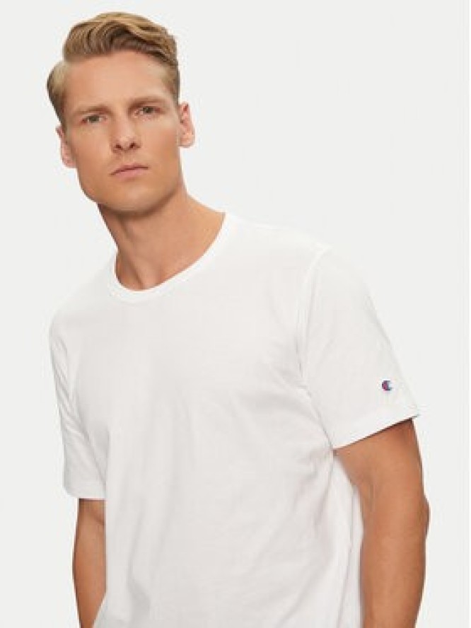 Champion T-Shirt 218905 Biały Regular Fit