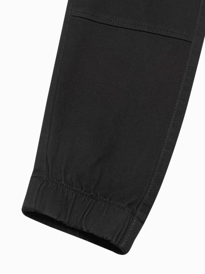 Spodnie męskie JOGGERY z kieszeniami cargo - czarne V1 P886 - XXL