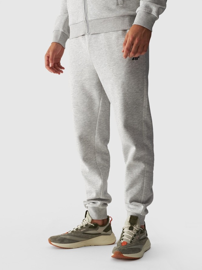 Spodnie dresowe joggery męskie - szare
