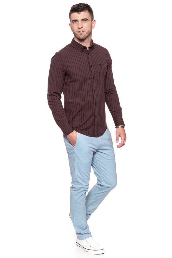 KOSZULA LEE BUTTON DOWN AUBERGINE L880ZMKA