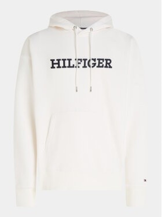 Tommy Hilfiger Bluza Monotype Embro MW0MW33062 Biały Regular Fit