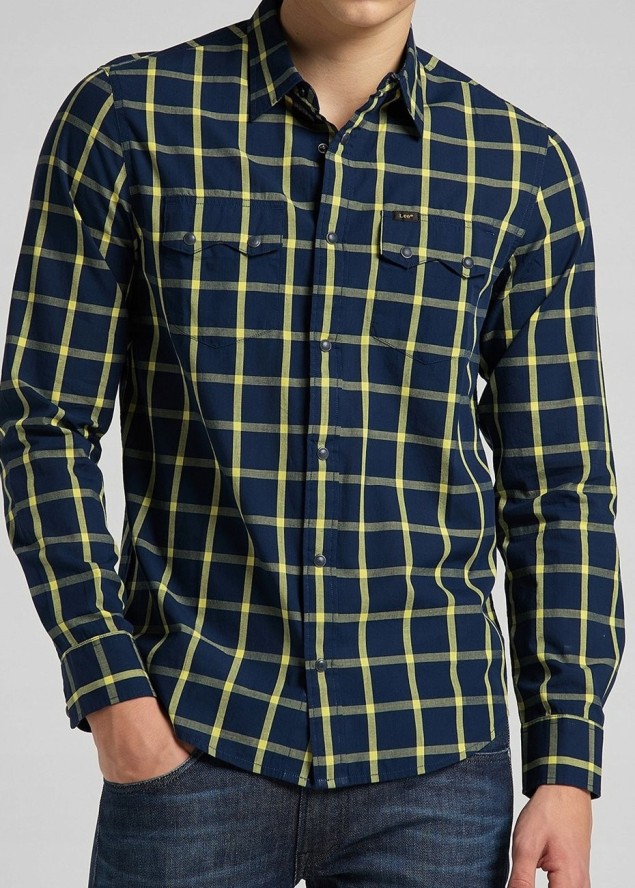 KOSZULA MĘSKA LEE RIDER SHIRT LEMON L856KRQG