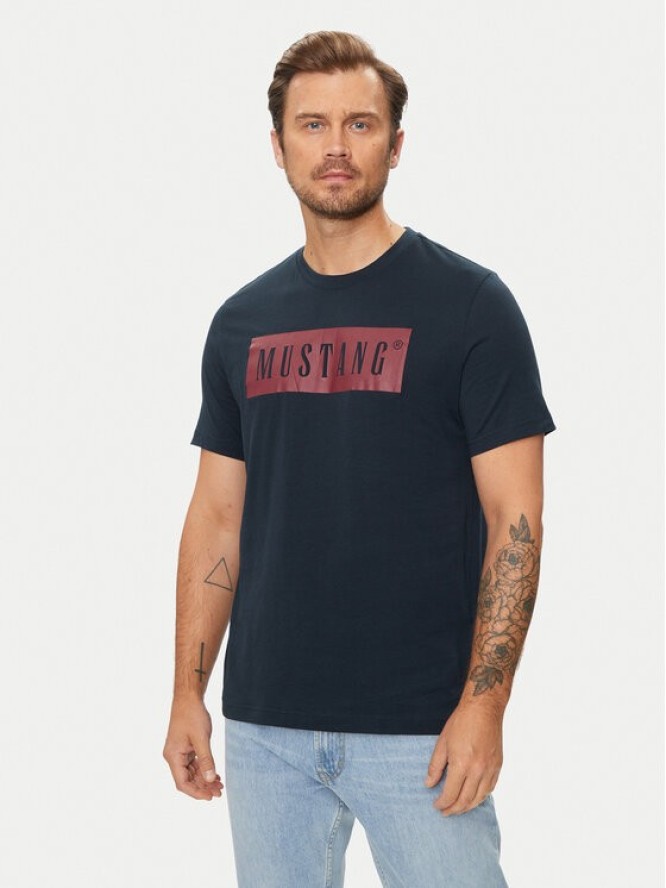 Mustang T-Shirt Austin 1014749 Szary Regular Fit