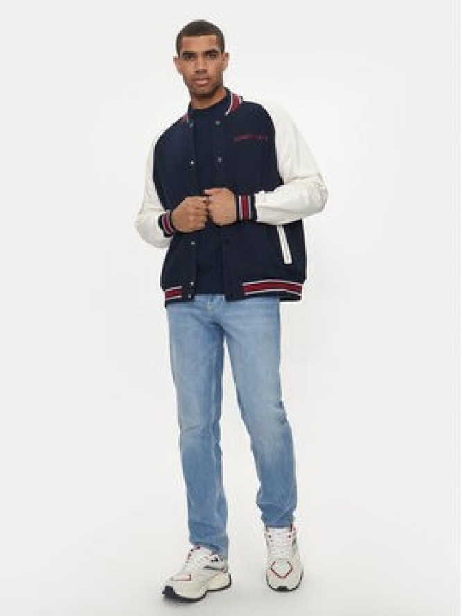 Tommy Jeans Kurtka bomber Varsity DM0DM19237 Granatowy Relaxed Fit