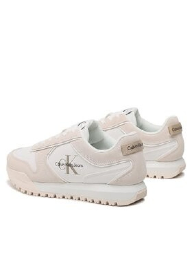 Calvin Klein Jeans Sneakersy Toothy Runner Irregular Lines YM0YM00624 Biały