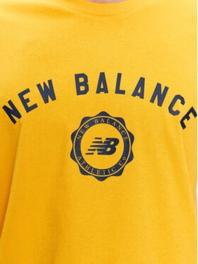 New Balance T-Shirt Sport Seasonal Graphic MT31904 Żółty Relaxed Fit