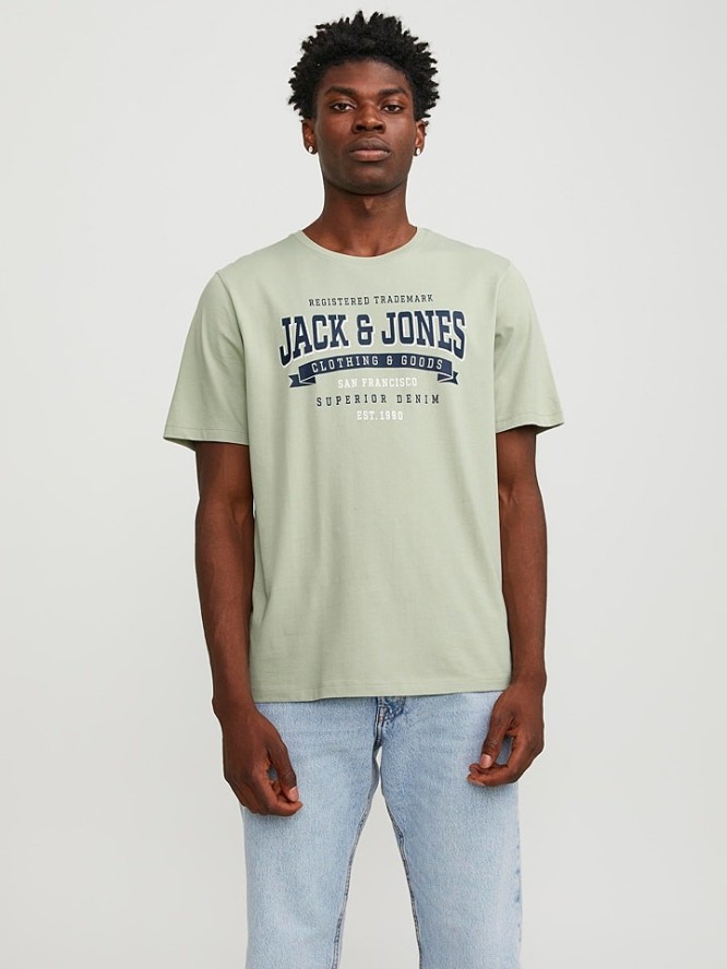 Jack & Jones Koszulka w kolorze zielonym rozmiar: M