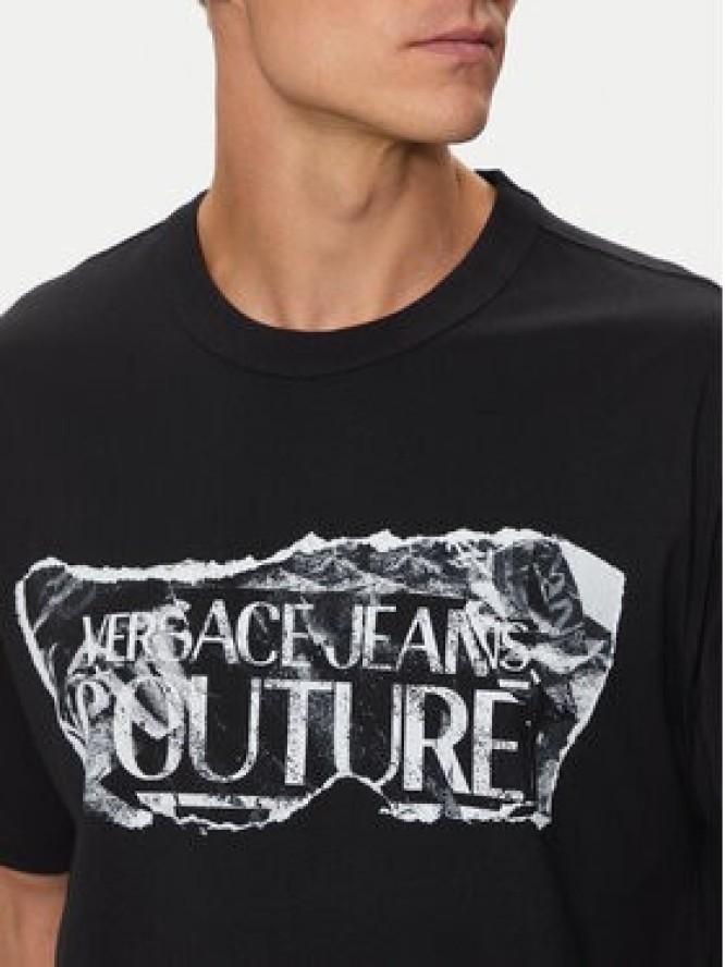 Versace Jeans Couture T-Shirt 76GAHE03 Czarny Regular Fit