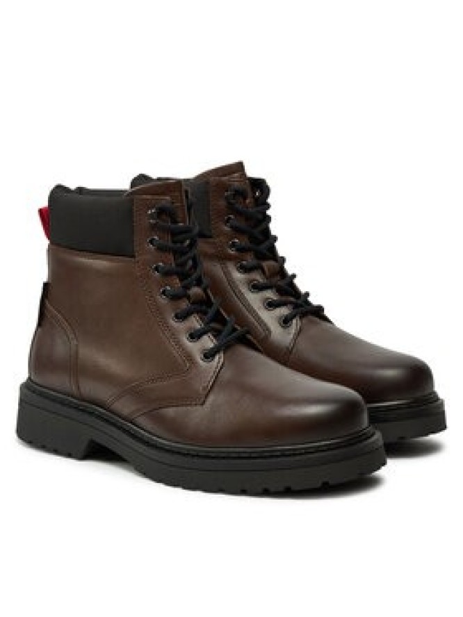 Tommy Jeans Trapery Tjm Lace Up Boot EM0EM01446 Brązowy