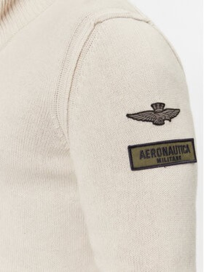 Aeronautica Militare Kardigan 232MA1459L518 Écru Regular Fit