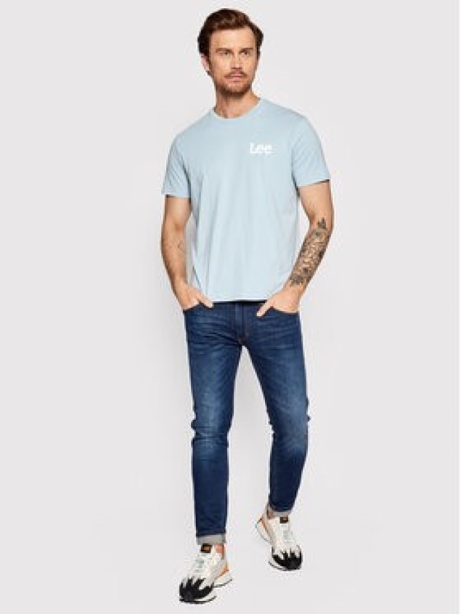 Lee T-Shirt Wobbly Logo L65QAIUY 112145361 Niebieski Regular Fit