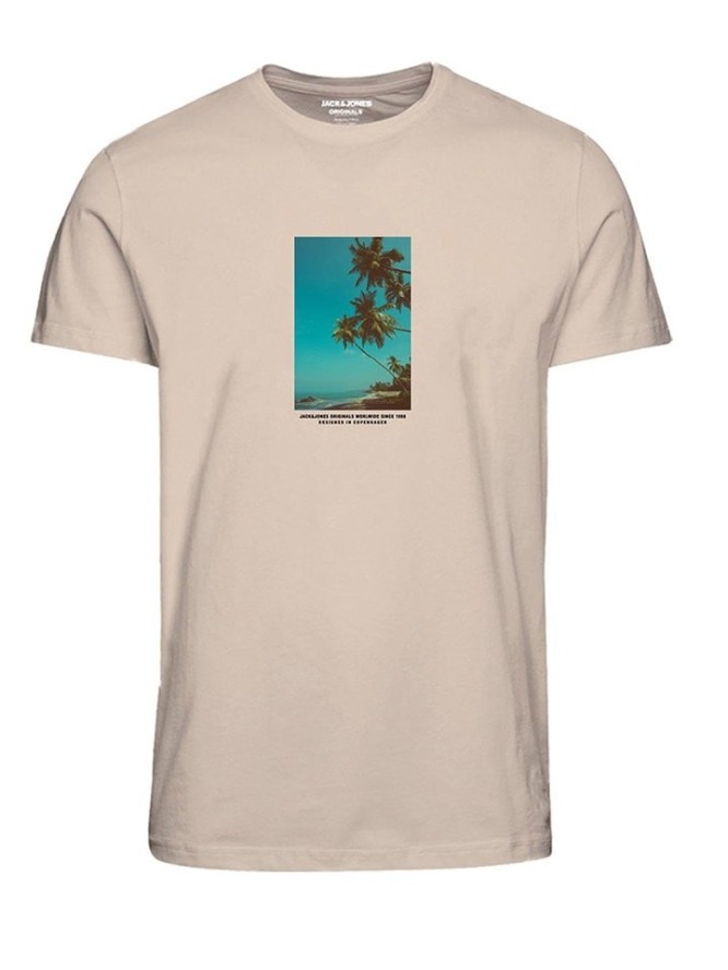 Jack & Jones Koszulka "Marbella" w kolorze beżowym rozmiar: XL