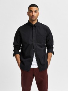 Selected Homme Koszula Rick 16077359 Czarny Regular Fit