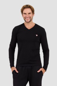 GUESS Czarny longsleeve Core Tee