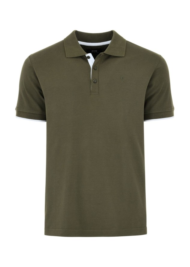 Koszulka polo męska w kolorze khaki