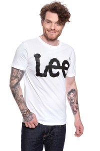 LEE T SHIRT LOGO TEE WHITE L62AAI12