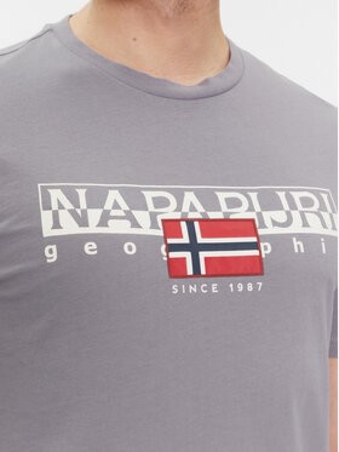 Napapijri T-Shirt S-Aylmer NP0A4HTO Szary Regular Fit