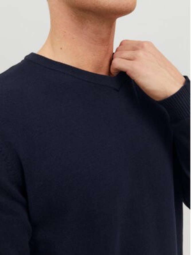 Jack&Jones Sweter 12137194 Granatowy Regular Fit