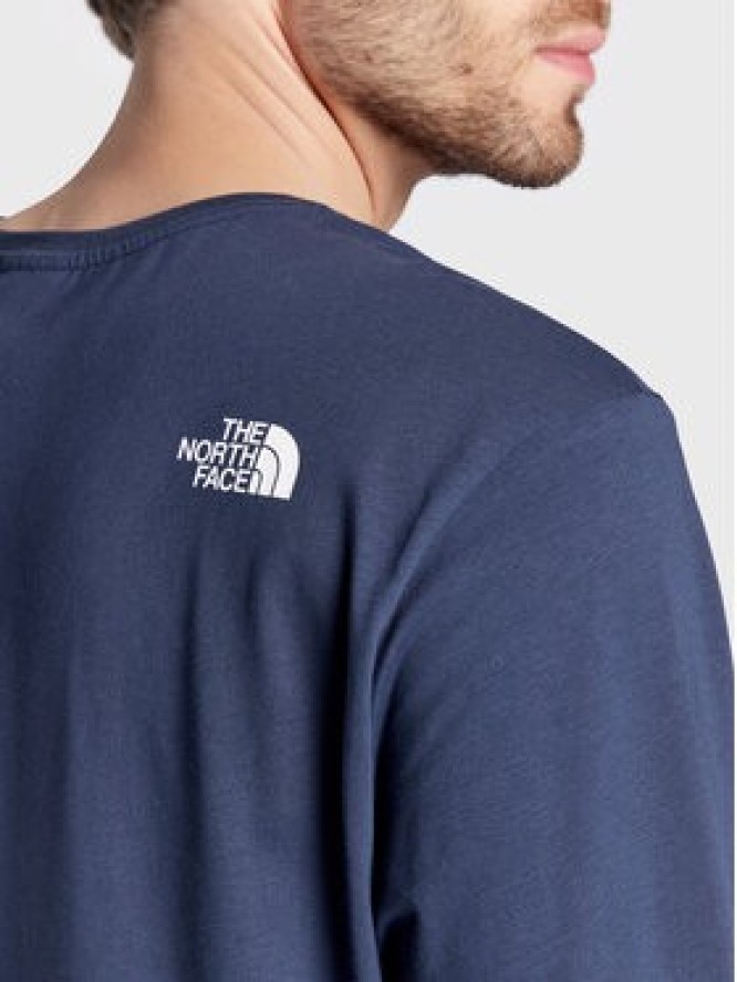 The North Face Longsleeve Simple Dome NF0A3L3B Granatowy Regular Fit